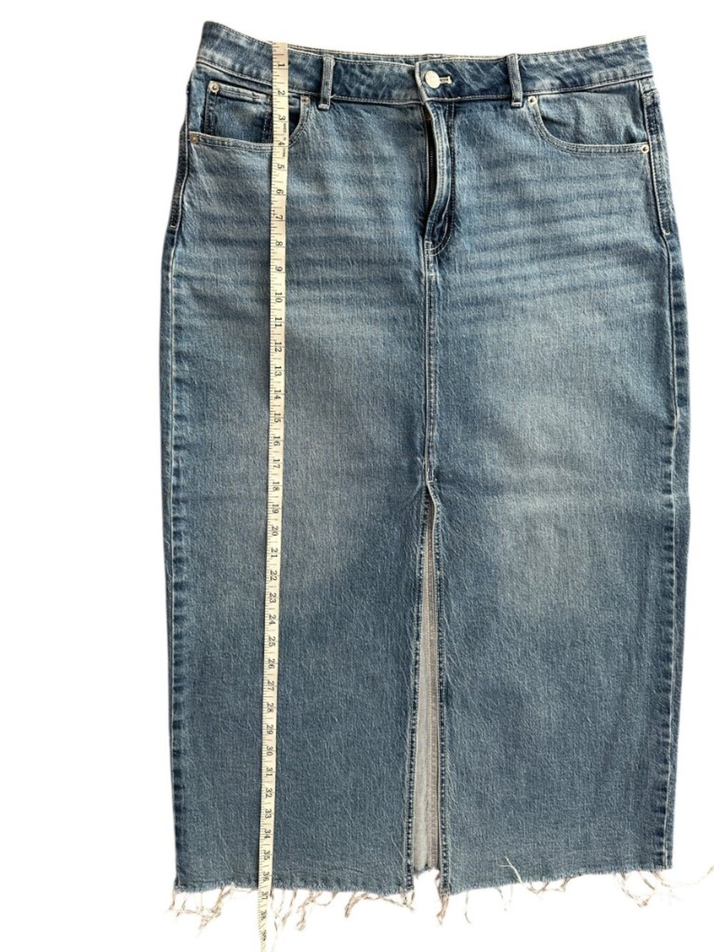 Reitmans Denim Maxi Skirt | Size 32 | High-Rise - Picture 4 of 12